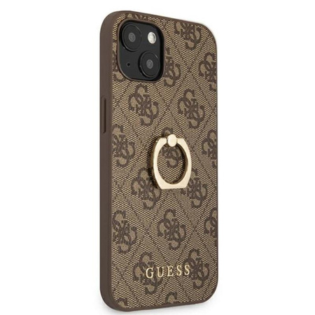 Guess 4G Ring Case - Etui iPhone 13 (brązowy)