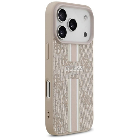 Guess 4G Printed Stripes MagSafe - Etui iPhone 17 Pro (różowy)