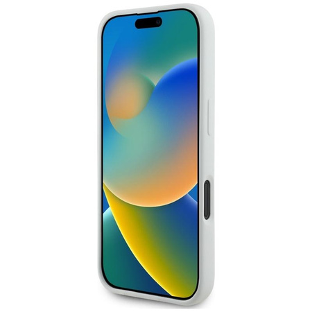 Karl Lagerfeld Silicone Double Heads And Circle MagSafe - Etui do iPhone 16 (beżowy)