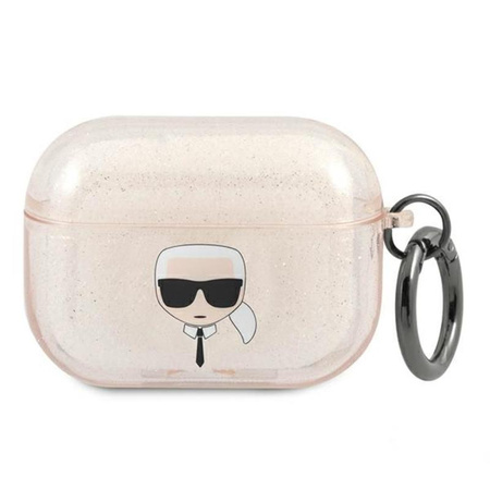 Karl Lagerfeld Karl Head Glitter - Etui Airpods Pro (złoty)