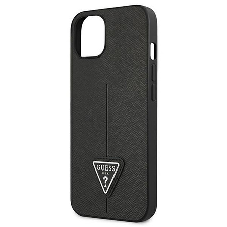 Guess Saffiano Triangle Logo Case – Etui iPhone 13 (czarny)