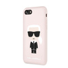 Karl Lagerfeld Fullbody Silicone Iconic - Etui iPhone SE 2020 / 8 / 7 (Light Pink)
