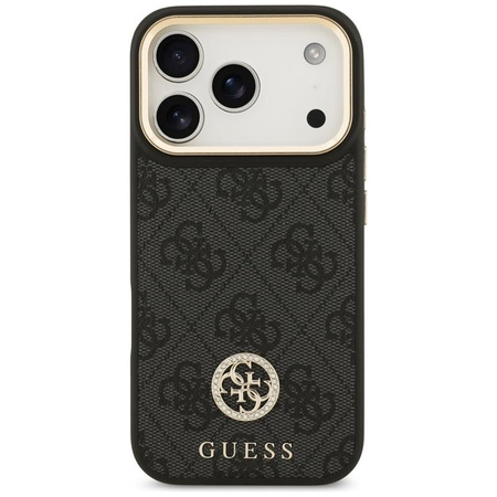 Guess 4G Strass Logo MagSafe - Etui iPhone 17 Pro (czarny)