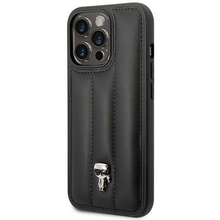 Karl Lagerfeld Quilted Puffy Ikonik Pin – Etui do iPhone 14 Pro (Czarny)