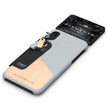 Nordic Elements Original Hel - Drewniane etui iPhone XR (Light Grey)