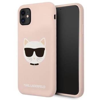 Karl Lagerfeld Choupette Head Silicone - Etui iPhone 11 (różowy)