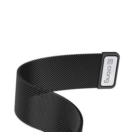 Crong Milano Steel - Pasek ze stali nierdzewnej do Apple Watch 38/40/41/42 mm (czarny)