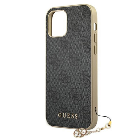 Guess 4G Charms Collection - Etui iPhone 12 / iPhone 12 Pro (szary)