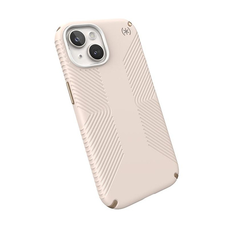Speck Presidio2 Grip - Etui iPhone 16e / iPhone 15 / iPhone 14 / iPhone 13 (Bleached Bone / Heirloom Gold / Hazel Brown)