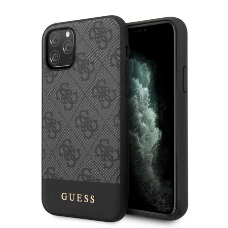 Guess 4G Bottom Stripe Collection - Etui iPhone 11 Pro (szary)