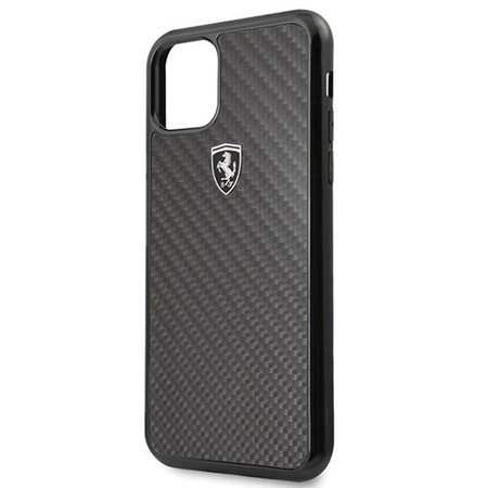 Ferrari Real Carbon Heritage - Etui iPhone 11 Pro Max (czarny)