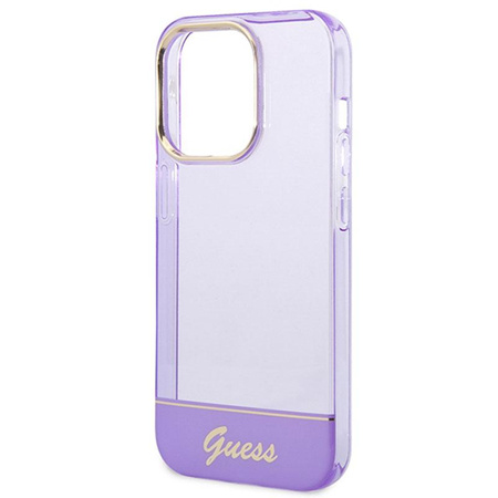 Guess Translucent - Etui iPhone 14 Pro Max (fioletowy)