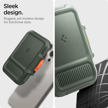 Spigen Lock Fit MagSafe - Portfel magnetyczny (Military Green)