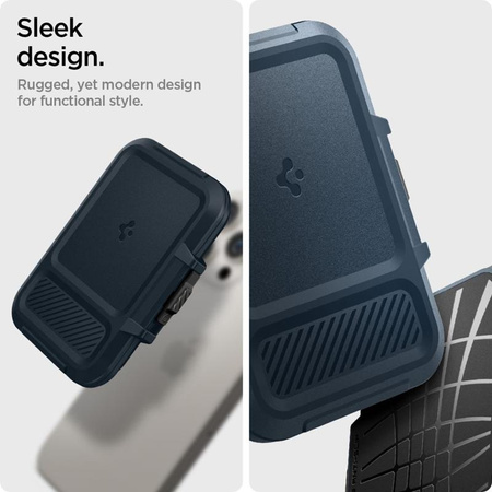 Spigen Lock Fit MagSafe - Portfel magnetyczny (Metal Slate)