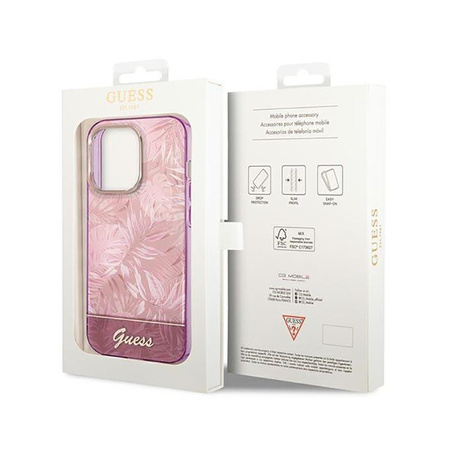 Guess Jungle Case – Etui iPhone 14 Pro (Różowy)