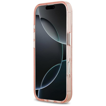 Karl Lagerfeld IML Glitter Karl & Choupette Heads Logo MagSafe - Etui iPhone 17 (różowy)