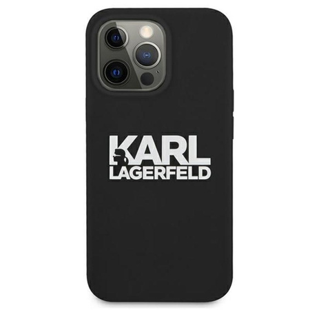 Karl Lagerfeld Silicone Stack Logo - Etui iPhone 13 Pro Max (czarny)