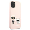 Karl Lagerfeld Slilicone Karl & Choupette - Etui iPhone 13 Mini (różowy)