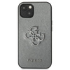 Guess Saffiano 4G Big Silver Logo - Etui iPhone 13 mini (szary)