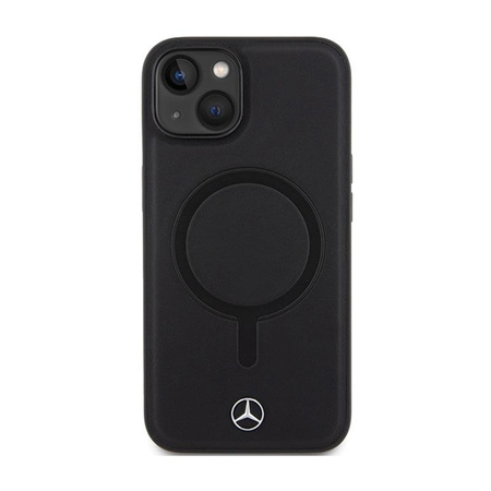Mercedes Smooth Leather MagSafe - Etui iPhone 14 (czarny)