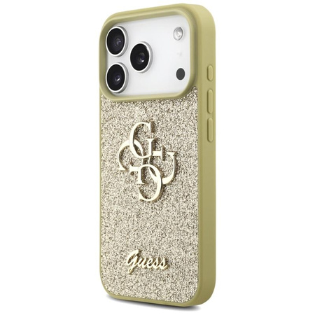 Guess Fixed Glitter Big 4G - Etui do iPhone 17 Pro (złoty)