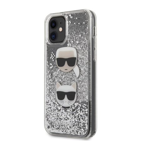 Karl Lagerfeld Liquid Glitter Hearts - Etui iPhone 11