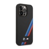 BMW Silicone Slanted Stripes MagSafe - Etui iPhone 14 Pro (czarny)