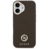 Guess Grained Strass Logo MagSafe - Etui iPhone 17 (brązowy)