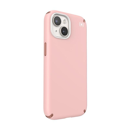Speck Presidio2 Pro - Etui iPhone 16e / iPhone 15 / iPhone 14 / iPhone 13 (Dahlia Pink / Rose Copper / White)