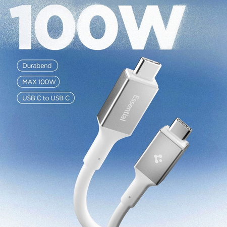 Spigen EB10020CC Essential - Kabel USB-C do USB-C PD 100W 2m (Biały)