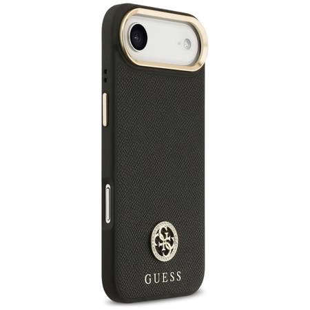 Guess Grained Strass Logo MagSafe - Etui iPhone Air (czarny)
