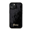 Guess Sequin Script Metal - Etui iPhone 14 (czarny)