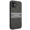 Guess 4G Printed Stripe – Etui iPhone 12 mini (szary)