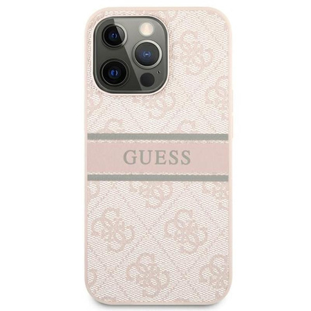Guess 4G Printed Stripe - Etui iPhone 13 Pro Max (różowy)