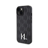 Karl Lagerfeld Leather Monogram Hot Stamp Metal Logo - Etui iPhone 15 (czarny)