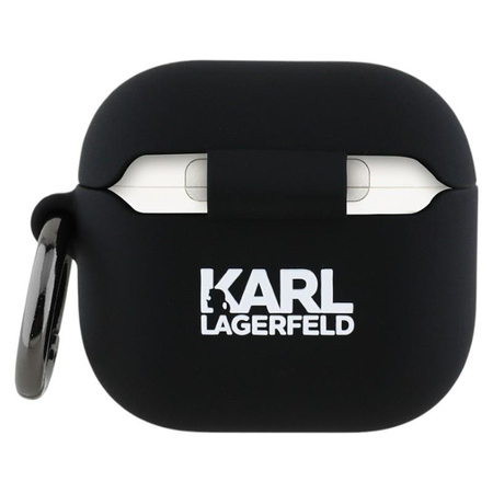 Karl Lagerfeld Silicone Karl Head 3D - Etui AirPods 4 (czarny)