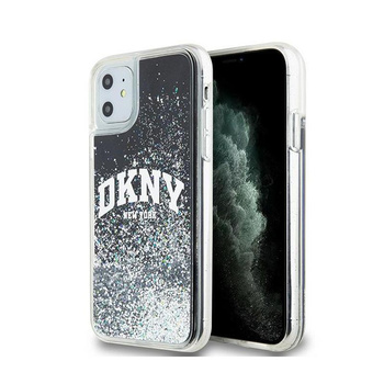 DKNY Liquid Glitter Big Logo - Etui iPhone 11 (czarny)