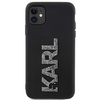 Karl Lagerfeld 3D Rubber Glitter Logo - Etui iPhone 11 (Czarny)