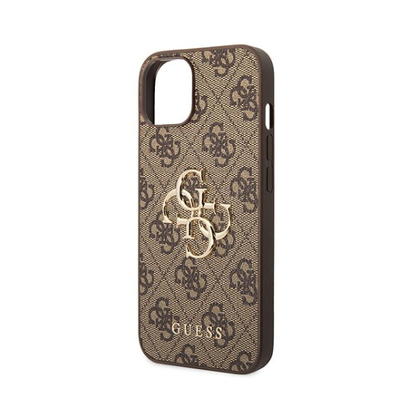 Guess 4G Big Metal Logo - Etui iPhone 15 (brązowy)