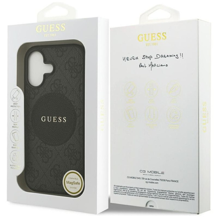 Guess 4G Circle Classic Logo MagSafe - Etui iPhone 17 (czarny)