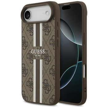 Guess 4G Printed Stripes MagSafe - Etui iPhone Air (brązowy)