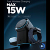 Spigen Essential EF223MS Qi2 Rotary Magnetic - Ładowarka indukcyjna MagSafe 3w1 do iPhone, AirPods i Apple Watch 15W (Black)