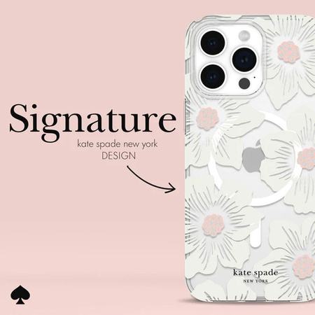 Kate Spade New York Protective MagSafe - Etui iPhone 15 Pro Max (Hollyhock Cream)