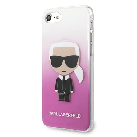 Karl Lagerfeld Iconic Karl Gradient - Etui iPhone SE 2020 / 8 / 7 (różowy)