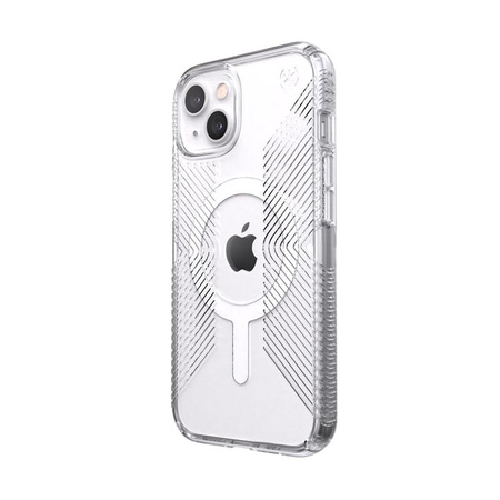 Speck Presidio Perfect-Clear with Grips + MagSafe - Etui iPhone 13 z powłoką MICROBAN (Clear)