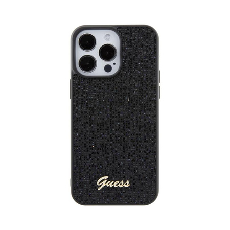 Guess Disco Metal Script - Etui iPhone 15 Pro Max (czarny)
