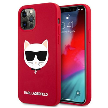 Karl Lagerfeld Choupette Head Silicone - Etui iPhone 12 Pro Max (czerwony)