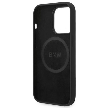BMW Silicone Signature Logo Magsafe - Etui iPhone 14 Pro Max (czarny)