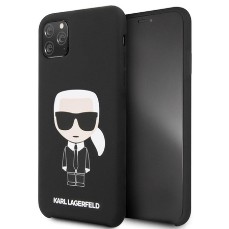 Karl Lagerfeld Fullbody Silicone Iconic - Etui iPhone 11 Pro Max (Black)