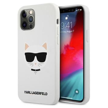 Karl Lagerfeld Choupette Head Silicone - Etui iPhone 12 / iPhone 12 Pro (biały)